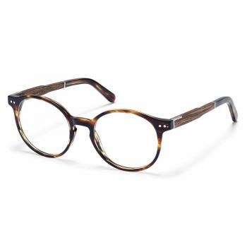 Wood Fellas Solln 10935 Walnuss – Runde Brillenfassung mit Glas, Unisex