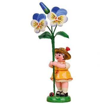 Hubrig Volkskunst Sammelfigur Mädchen mit Hornveilchen