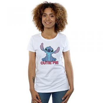 Disney Lilo Stitch Cutie Pie Short Sleeve Tee (White)