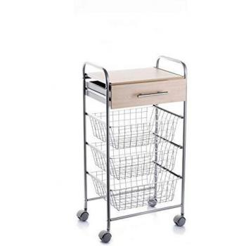 Carrito Verdulero Alesia con Cajón y Cestas