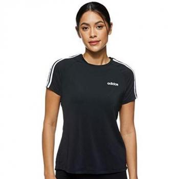 Adidas Damen T-Shirt (W D2M 3S) – Schwarz/Weiß – L