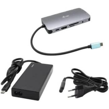 I-tec Metal USB-C Nano Dock HDMI/VGA mit LAN + Universal Charger 77 W