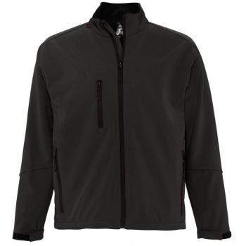 SOLS Men Black Relax Soft Shell Mid-Size Jacket
