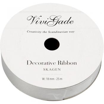 Cadeaulint, 18 mm, Zilver, 25 M, 1 Rol in doos