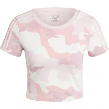 Playera adidas Essentials 3 Franjas Camo Rosa