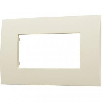 Système de plaque Venus 4P – couleur sable, compatible Vimar Arke VA83409