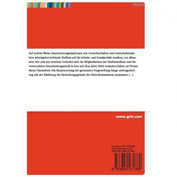 Arcudi, Antonio: Einflussmöglichkeiten von Interessenorganisationen in der deutschen Arbeits