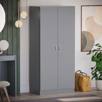 2 Door Grey Riano Wardrobe
