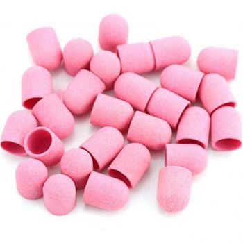 20pcs Roze Schuurcaps met Rubber 10*15mm