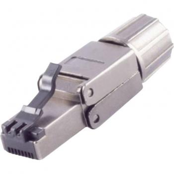 Cat 6A Shielded Twisted Pair RJ‑45 Plug – BKL 10121220, Black