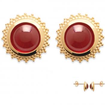 Goldene Cleopatra Ohrstecker rot