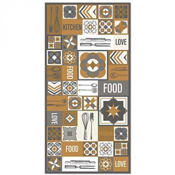 Cocina Alfombra Vinílica “Palabras Naranja” 120x170 cm