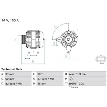 Lichtmaschine für Renault Nissan 0 986 084 070