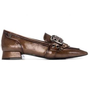 Carmela Femme – Mocassins Cuir Marron Taupe 39