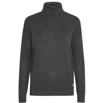 OXMO Pullover mit Rollkragen, grau melange