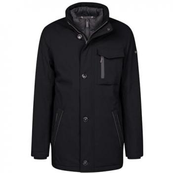 Jacke in Marine mit praktischer einrollbarer Kapuze