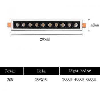 Lámpara de techo LED Downlight 4W 10W 20W 30W AC85-265V