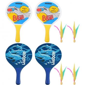 Raquettes de plage en bois de peuplier