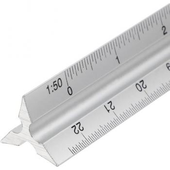 Regla de aluminio para ingenieros
