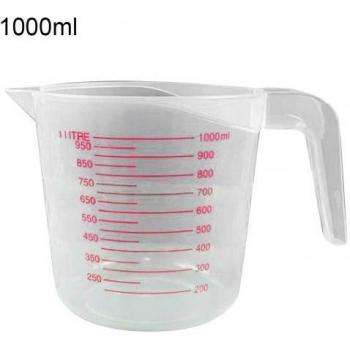 Messbecher Set 250/500/1000 ml – Doppel‑Skala, Auslaufschutz, transparent