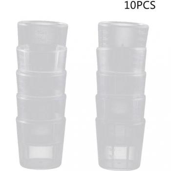 10 Pack of 30ml Plastic Lab Cups with Lids