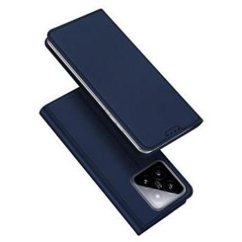 Estuche Satinado de Color Azul Profundo con Cierre para Xiaomi 14