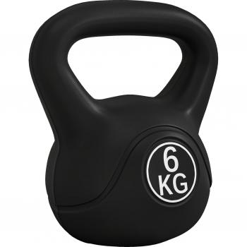 HOMCOM Kettlebell 6kg in Plastica e Sabbia, Dimensioni 20x13x22 cm