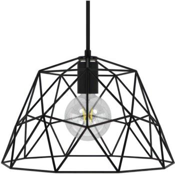 Lampe Suspendue Métal Finition Noire avec Ampoule
