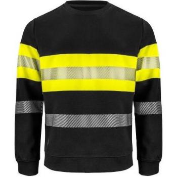 Felpa alta visibilità da lavoro Projob 3XL nero/giallo