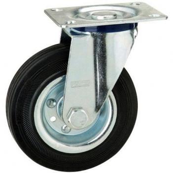 Rueda de Placa 140 mm Goma Negra