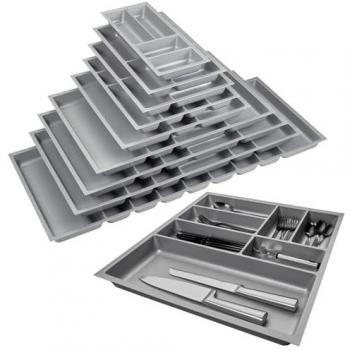 Bureau de Couverts 3-étages en Structure Canvas Gris