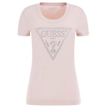 Donna Guess T‑shirt Strass Rosa S