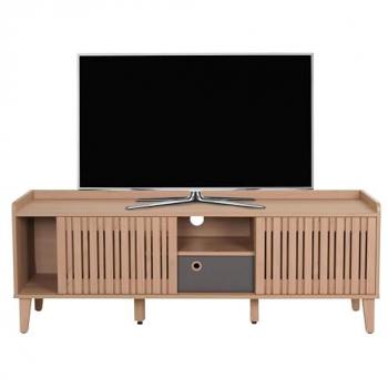 Meuble TV Design HWC-M48, Buffet Bas en Bois de Manguier 56x150x40cm