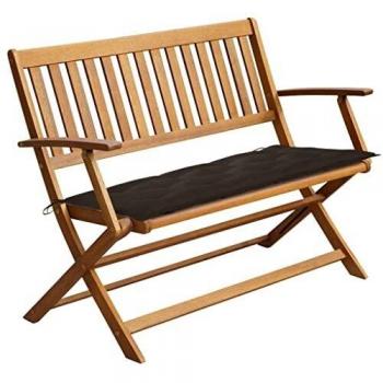 Banc de jardin confortable en bois d'acacia