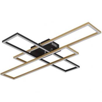 Plafonnier Intégré 3 LED 3000 K Noir Mat