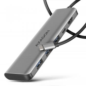 Hub USB‑C Axagon HMC‑5H – 3 ports USB‑A, HDMI 4K, 100 W PD