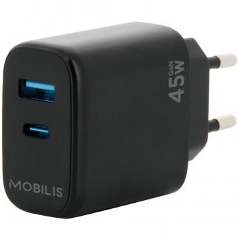 Mobilis 45W Wandladegerät mit USB A und USB C