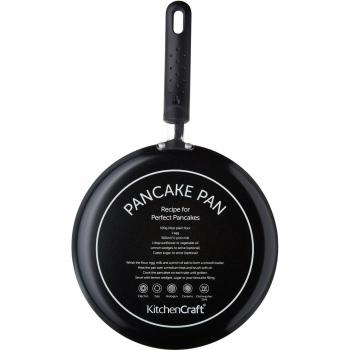 Molde para pancakes y crepes, 24 cm, antiadherente, color negro, con receta