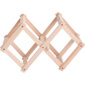Classic Wooden Wine Rack for 3 Bottles
