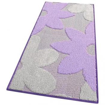 Tapis de cuisine violet 3D, bord doux et antidérapant – Emmevi Mv S.p.a., 50x135 cm