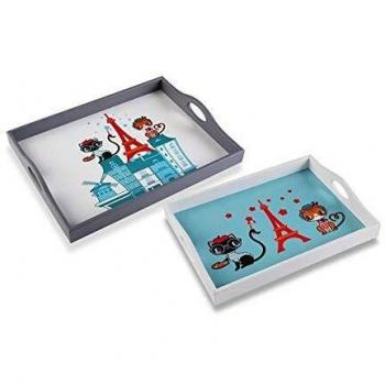 Set de Bandejas Madera Versa 6x30x40 cm (2 piezas)