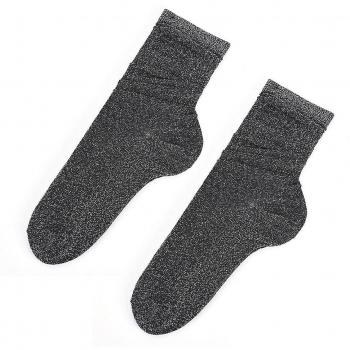 Auleset Brillantes: Calcetines Casuales en Negro