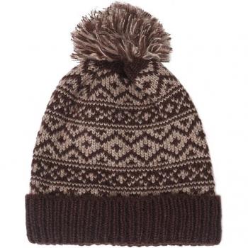 Sombrero Elástico con Pompón Natural