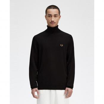 Pull FRED PERRY Col Roulé Homme Bleu XL