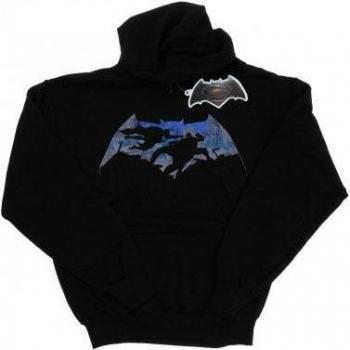 Felpa DC Comics “Silhouette Battaglia – Batman e Superman” XXL Nero
