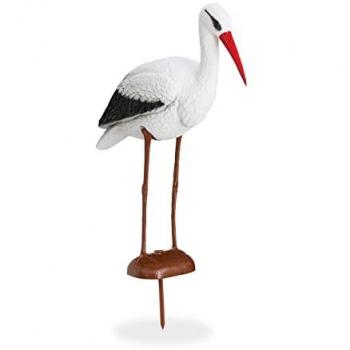 Statues de jardin à thème cigogne – Pack double – Livré monté – Taille 80×22×64 cm