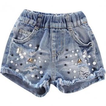 Short de Jeans avec Paillettes pour Filles