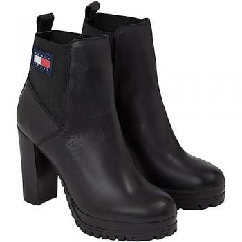 Stivaletti neri Tommy Jeans con tacco alto
