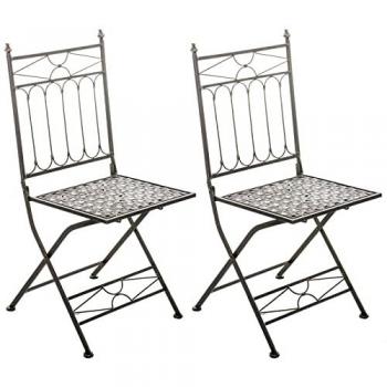 Set di 2 sedie pieghevoli eleganti bronzo