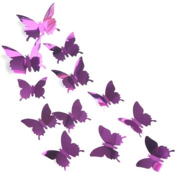 3D Removable Butterfly Mirror Decals